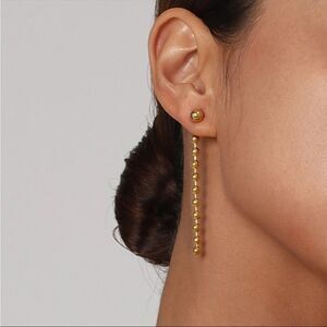 Minimalist tassel drop earrings M394